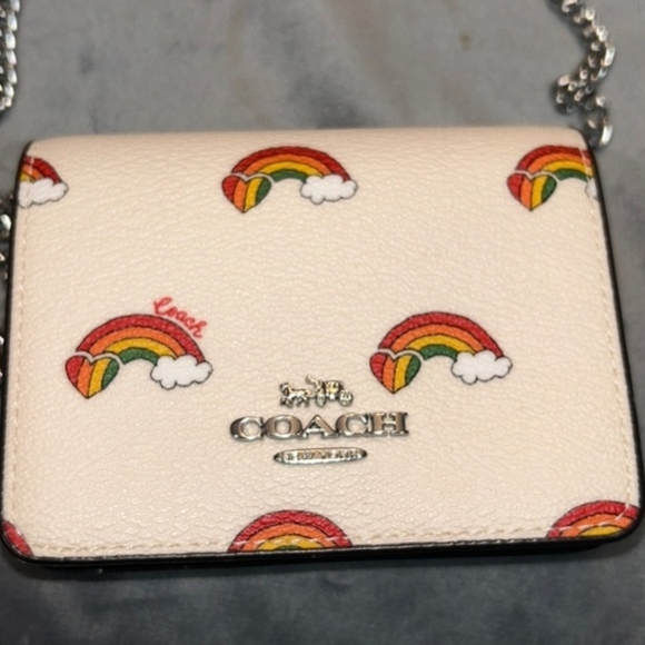 Coach PRIDE Rainbow Mini Wallet On Chain - Picture 2 of 9